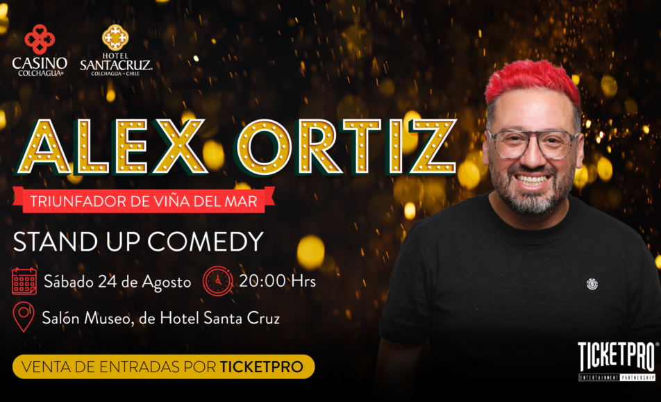 Evento stand up comedy Alex Ortiz en Casino de Colchagua